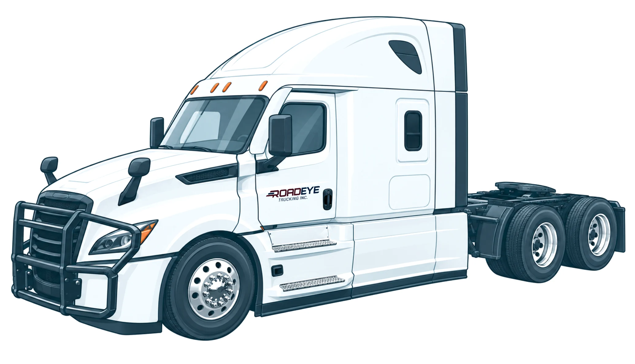Road Eye Freightliner Cascadia with 72-inch condo sleeper, side view